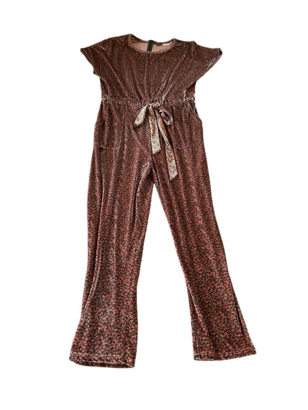 Piper & Scoot Pants Romper Purple Floral Jumpsuit Large Streetwear Indie Boho
